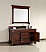 Abstron 60 inch Cherry Finish Single Traditional Bathroom Vanity Optional Countertop