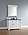 Abstron 48 inch White Finish Single Traditional Bathroom Vanity Optional Countertop