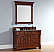 Abstron 48 inch Cherry Finish Single Traditional Bathroom Vanity Optional Countertop