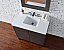 Abstron 36 inch Silver Oak Finish Single Bathroom Vanity Optional Countertop