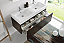 Fresca Mezzo 48 inch Gray Oak Wall Mounted Double Sink Vanity