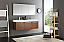  Fresca Vista 60" Teak Wall Hung Double Sink Modern Bathroom Vanity with Faucet, Medicine Cabinet and Linen Side Cabinet Options