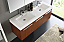  Fresca Vista 60" Teak Wall Hung Double Sink Modern Bathroom Vanity with Faucet, Medicine Cabinet and Linen Side Cabinet Options