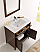 30 inch Coffee Finish Traditional Bathroom Vanity with Mirror
