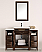 48 inch Antique Coffee Finish Traditional Bathroom Vanity with Mirror
