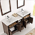 60 inch Antique Coffee Finish Double Sink Traditional Bathroom Vanity