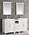 60 inch White Finish Double Sink Traditional Bathroom Vanity with Mirror