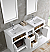 60 inch White Finish Double Sink Traditional Bathroom Vanity 