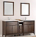 72 inch Antique Coffee Finish Double Sink Traditional Bathroom Vanity with Mirror