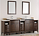 84 inch Antique Coffee Finish Double Sink Traditional Bathroom Vanity