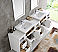 84 inch White Finish Double Sink Traditional Bathroom Vanity with Mirror