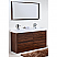 Modern Lux 60" Double Sink Walnut Free Standing Modern Bathroom Vanity