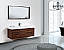 Modern Lux 60" Single Sink Walnut Wall Mount Modern Bathroom Vanity