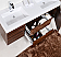 Modern Lux 60" Double Sink Walnut Wall Mount Modern Bathroom Vanity