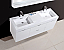 Modern Lux 60" Double Sink High Gloss White Wall Mount Modern Bathroom Vanity