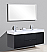 Modern Lux 60" Double Sink Black Wall Mount Modern Bathroom Vanity