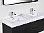 Modern Lux 60" Double Sink Black Wall Mount Modern Bathroom Vanity