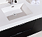 Modern Lux 60" Single Sink Black Wall Mount Modern Bathroom Vanity
