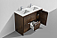 Modern Lux 48" Double Sink Rose Wood Modern Bathroom Vanity with White Quartz Counter-Top