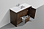 Modern Lux 48" Rose Wood Modern Bathroom Vanity with White Quartz Counter-Top