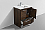Modern Lux 30" Rose Wood Modern Bathroom Vanity with White Quartz Counter-Top