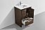 Modern Lux 24" Rose Wood Modern Bathroom Vanity with White Quartz Counter-Top