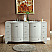 72 inch Double Sink Contemporary Bathroom Vanity White Finish Marble Top