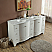 72 inch Double Sink Bathroom Vanity White Finish Marble Top