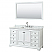 60 inch Transitional White Finish Bathroom Vanity Set