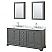 72 inch Double Sink Transitional Grey Finish Bathroom Vanity Set