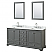 72 inch Double Sink Transitional Grey Finish Bath Vanity Set
