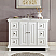48 inch Transitional Bathroom Vanity Single Sink Cabinet White Finish Carrara Marble Top