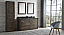 60 inch Rustic Finish Double Bathroom Vanity Moon Stone Granite Top