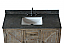 48 inch Distressed Solid Elm Bathroom Vanity Moon Stone Countertop