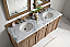 72 inch Modern Traditional Double Sink Bathroom Vanity Whitewash Walnut finish, top optional  top