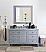 Isaac Edwards Collection 60" Single Vanity, Silver Gray