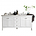 Isaac Edwards Collection 72" Double Vanity, Bright White