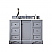 Isaac Edwards Collection 48" Single Vanity, Silver Gray