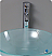 Fresca Cristallino Collection 18" Modern Glass Bathroom Vanity with Faucet and Cabinet Option