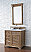 36 inch Bathroom Vanity in Driftwood Finish, Tropical Brown Granite Top side