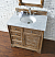 36 inch Bathroom Vanity in Driftwood Finish, Tropical Brown Granite Top top