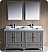 Fresca Oxford Collection 60" Traditional Double Bathroom Vanity with Color, Top, Sink, Faucet and Linen Cabinet Option