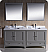 Fresca Oxford Collection 72" Traditional Double Sink Bathroom Vanity with Color, Top, Sink, Faucet and Linen Cabinet Option