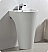 Fresca Parma Collection 24" White Pedestal Sink Modern Bathroom Vanity with Medicine Cabinet, Faucet and Linen Side Cabinet Option