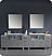 Fresca Torino 108" Modern Double Sink Bathroom Vanity with Color, Faucet, Linen Side Cabinet and Vessel Sink Option