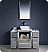 Fresca Torino 48" Modern Bathroom Vanity Vessel Sink with Color, Faucet and Linen Side Cabinet Option