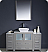 Fresca Torino 54" Modern Bathroom Vanity Vessel Sink with Color, Faucet and Linen Side Cabinet Option