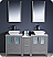 Fresca Torino 60" Modern Double Sink Bathroom Vanity Vessel Sink with Color, Faucet and Linen Side Cabinet Option