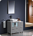 Fresca Torino 36" Gray Modern Bathroom Vanity Vessel Sink with Faucet and Linen Side Cabinet Option