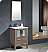 Fresca Torino 24" Gray Oak Modern Bathroom Vanity with Faucet and Linen Side Cabinet Option